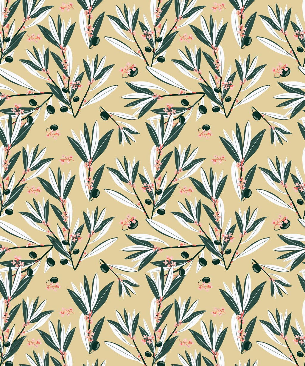Olive Dapple Wallpaper, Olive Canvas
