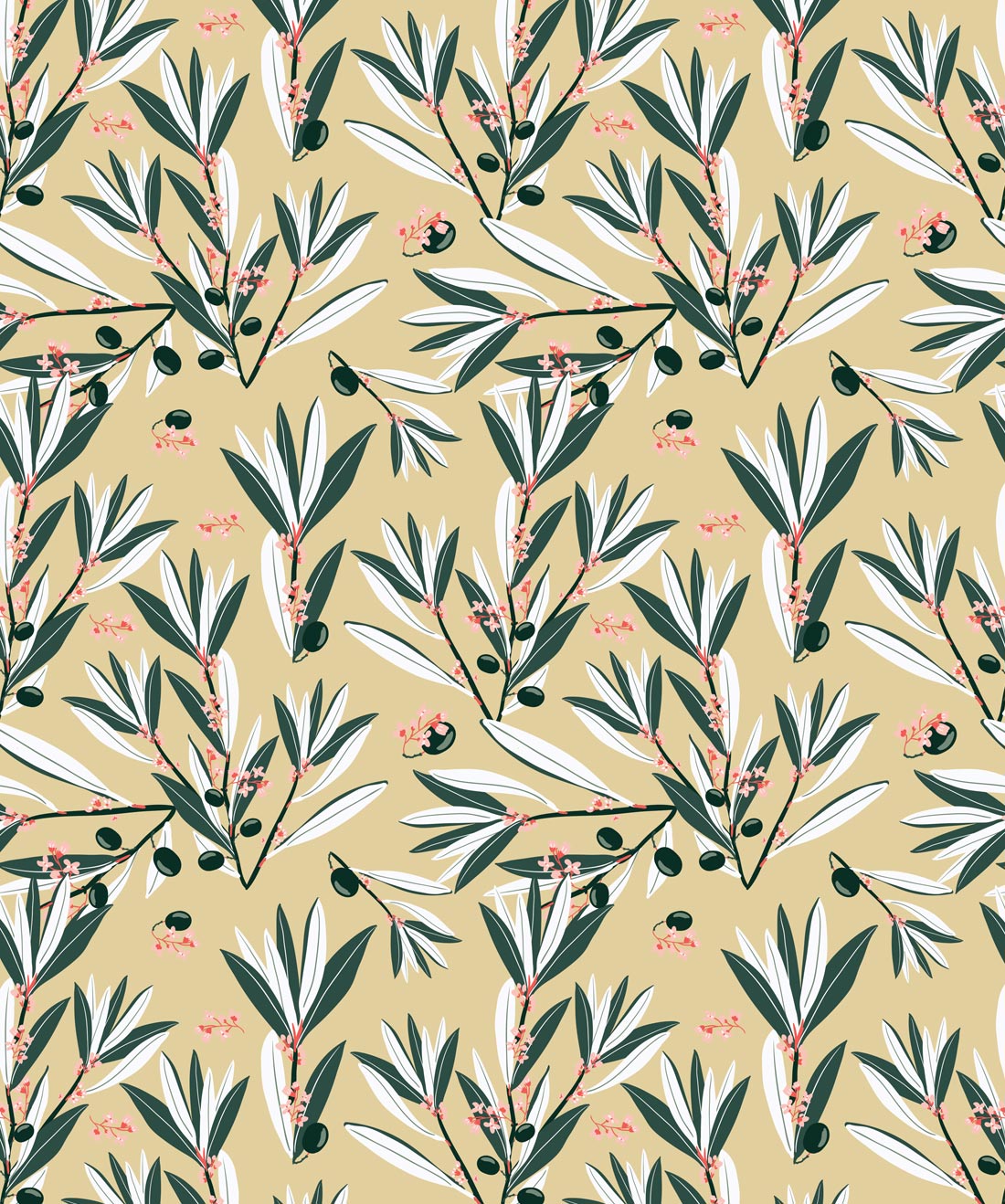 Olive Dapple Wallpaper, Olive Canvas