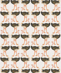Ostrich Strut Wallpaper, Grey