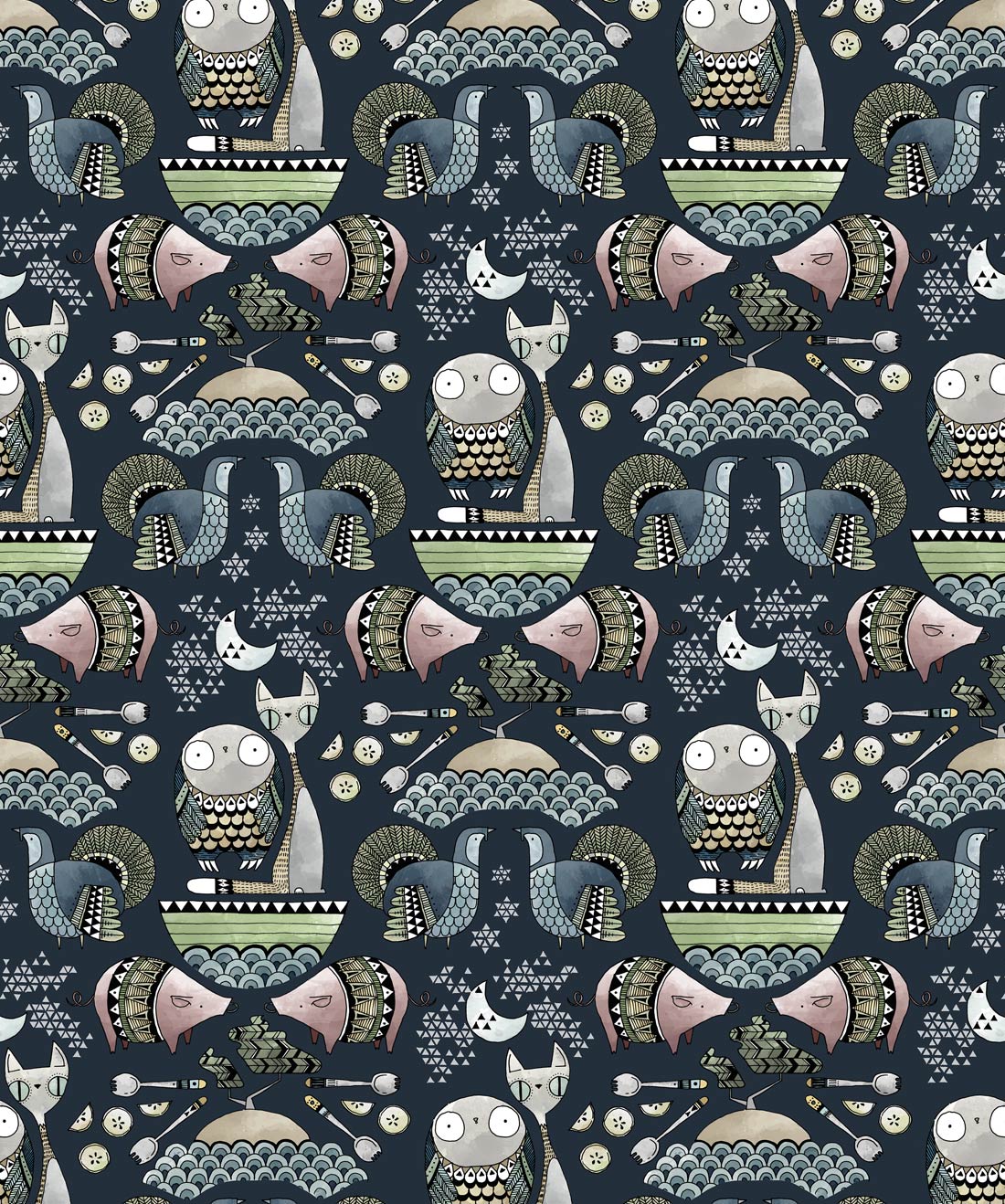 The Owl & The Pussycat Wallpaper