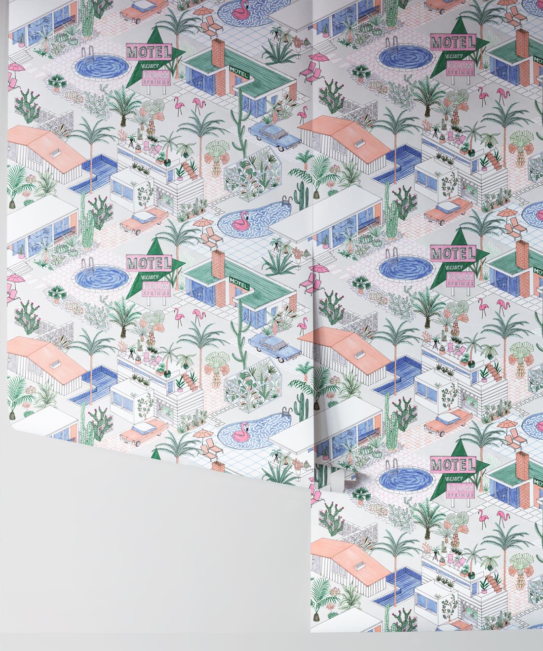Palm Springs Wallpaper, Grey