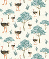 Savanna Ostrich Wallpaper, Gypsom