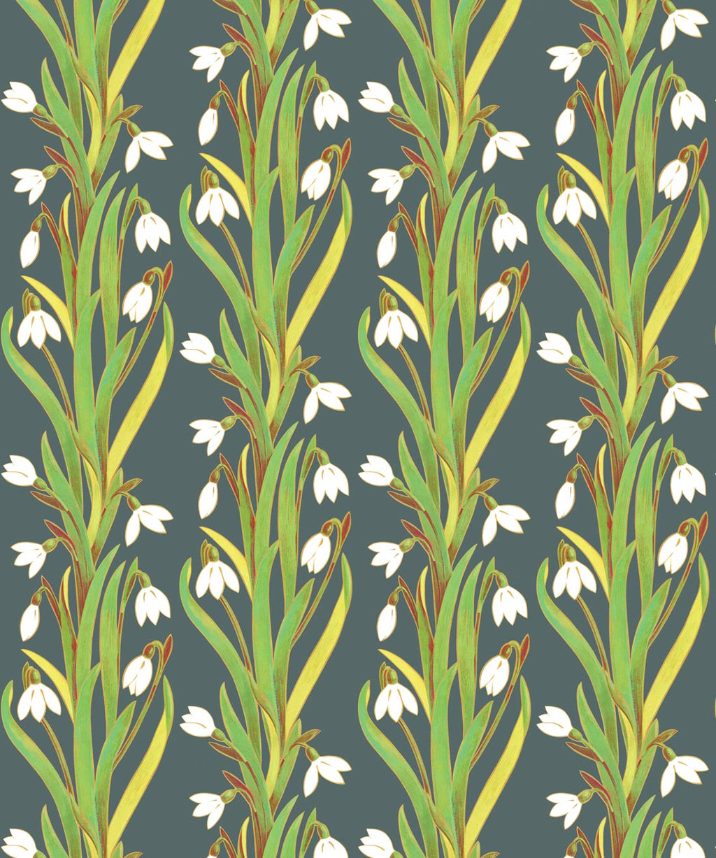 Snow Drop Wallpaper, Green Beret