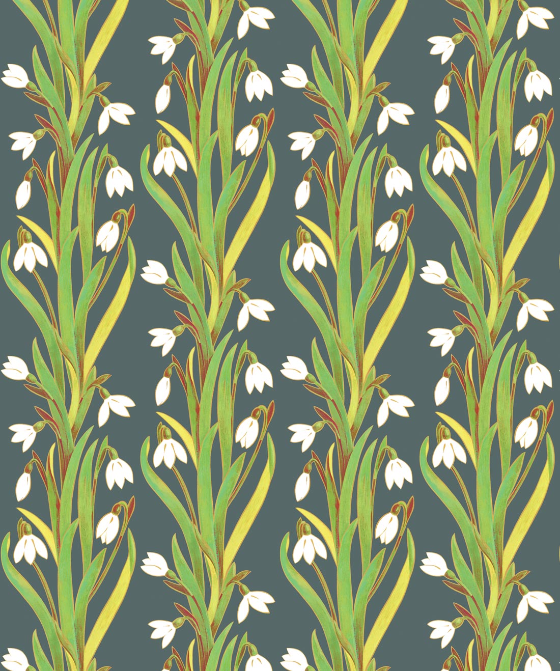Snow Drop Wallpaper, Green Beret
