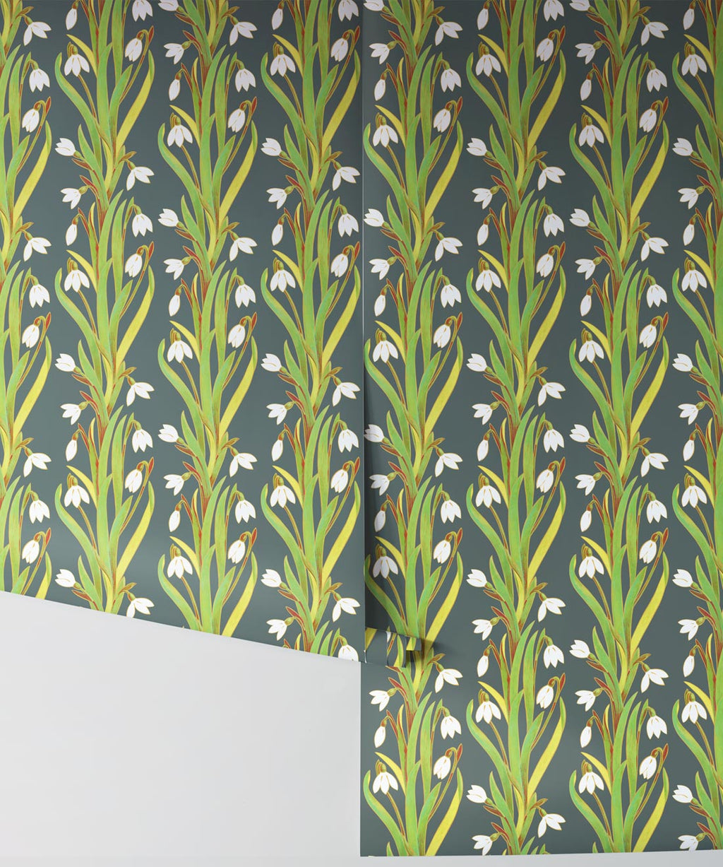 Snow Drop Wallpaper, Green Beret