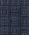 Tribal Mud Wallpaper, Blue
