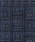 Tribal Mud Wallpaper, Blue