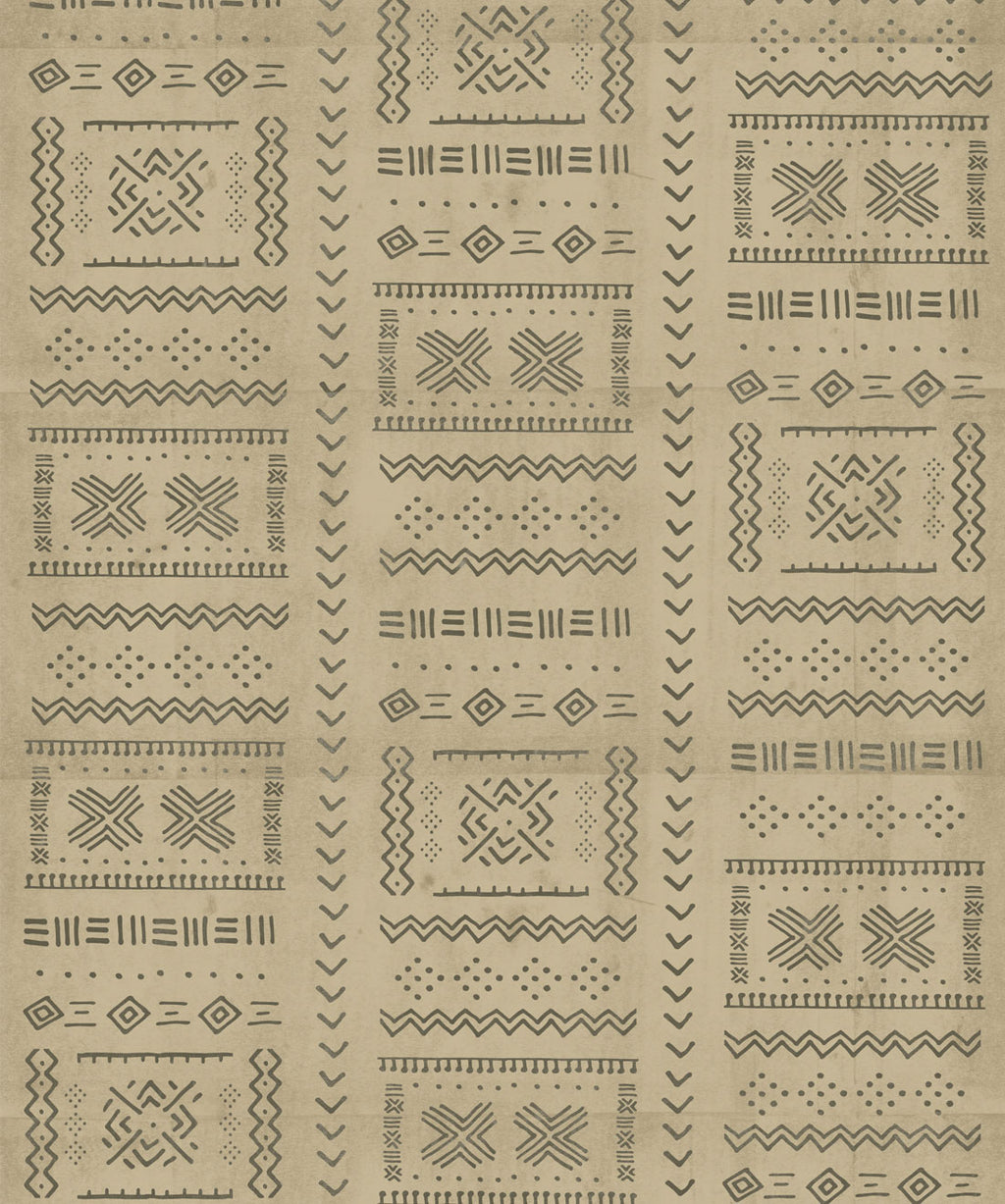 Tribal Mud Wallpaper, Green