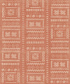 Tribal Mud Wallpaper, Terracotta