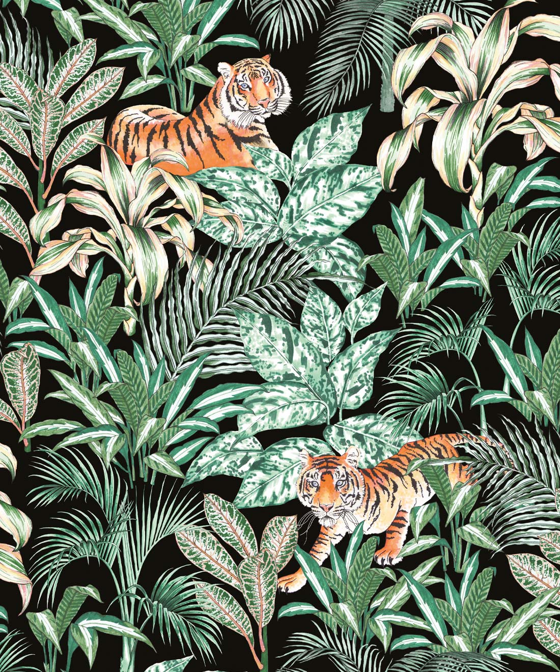 Jungle Tiger Wallpaper, Mint
