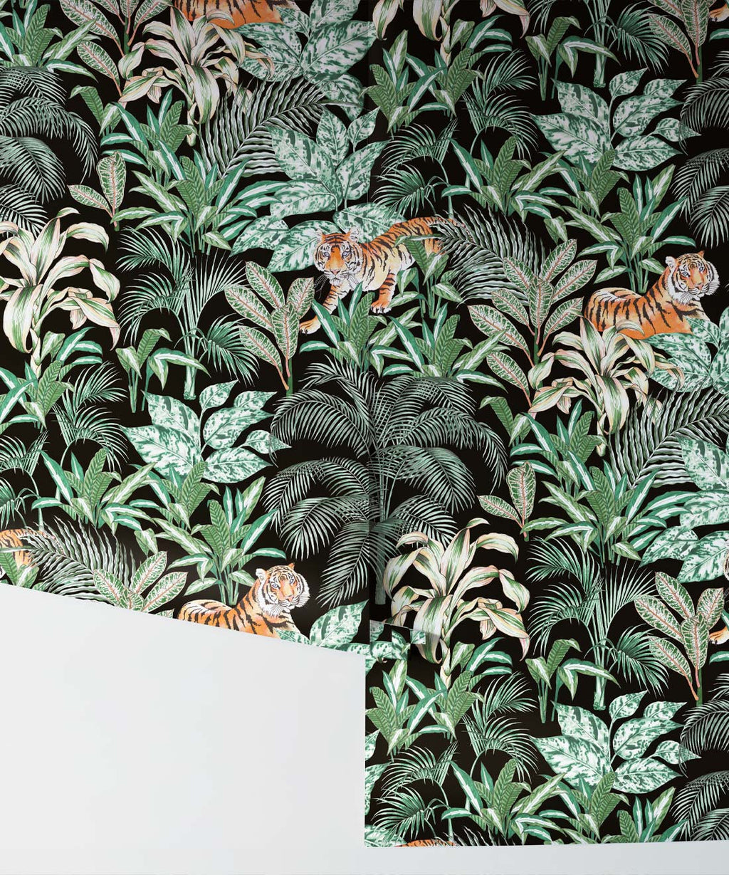 Jungle Tiger Wallpaper, Mint