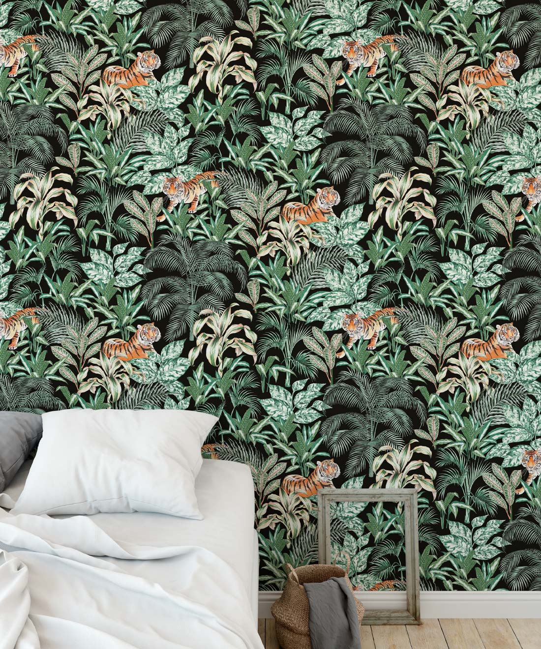 Jungle Tiger Wallpaper, Mint
