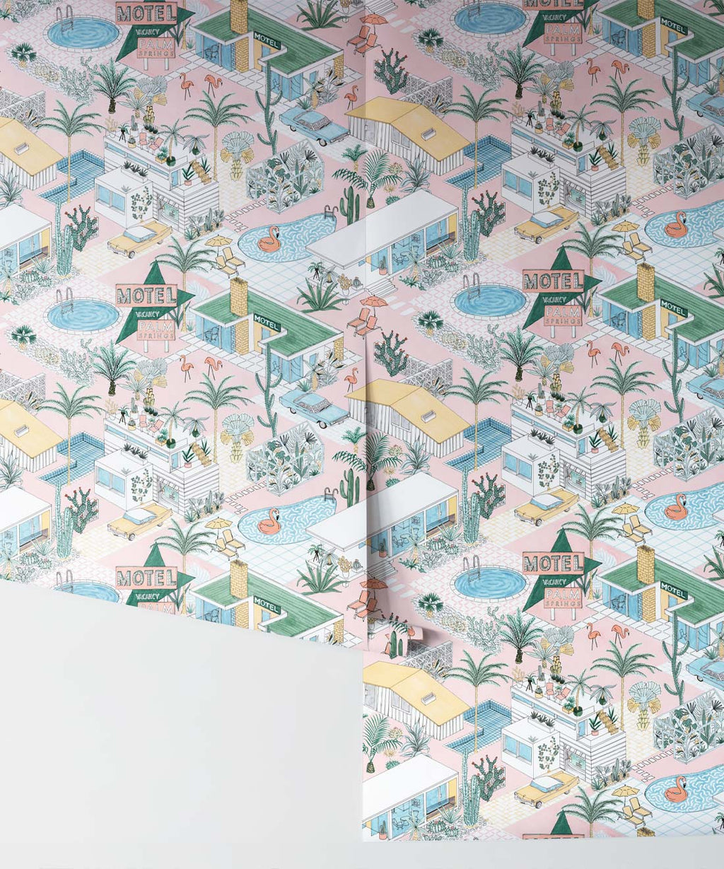 Palm Springs Wallpaper, Pink
