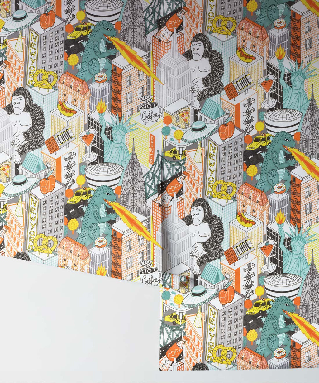 New York City Wallpaper, Grey