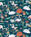 Pond Pattern Wallpaper, Dark