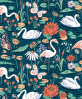 Pond Pattern Wallpaper, Dark
