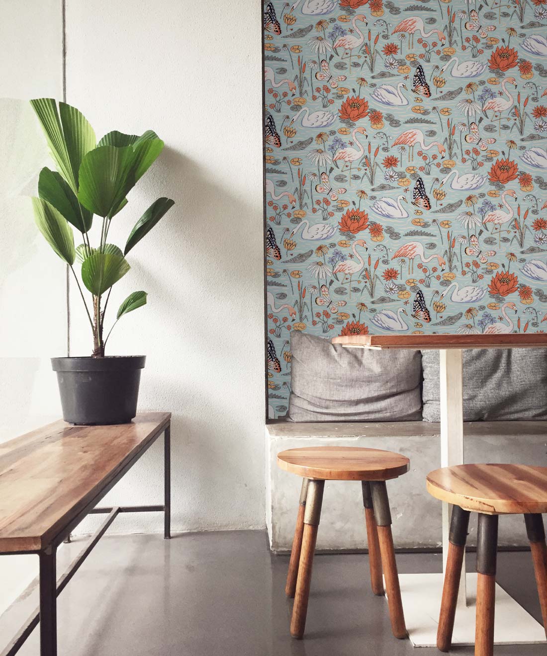 Pond Pattern Wallpaper, Light