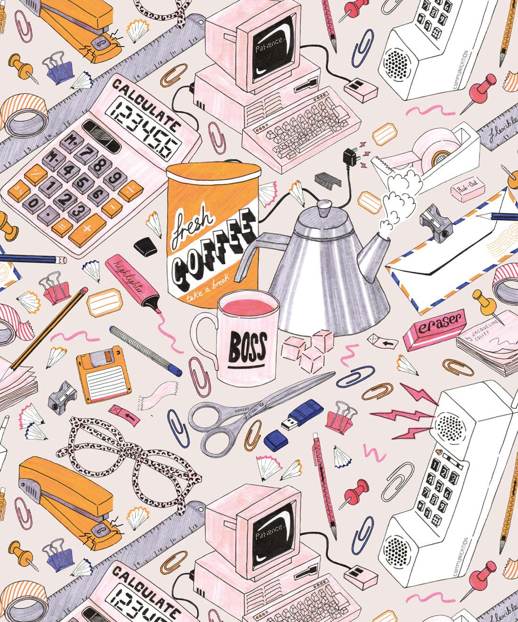 1980’s Office Wallpaper, Neutral