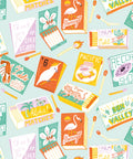 Match Books Wallpaper, Aqua