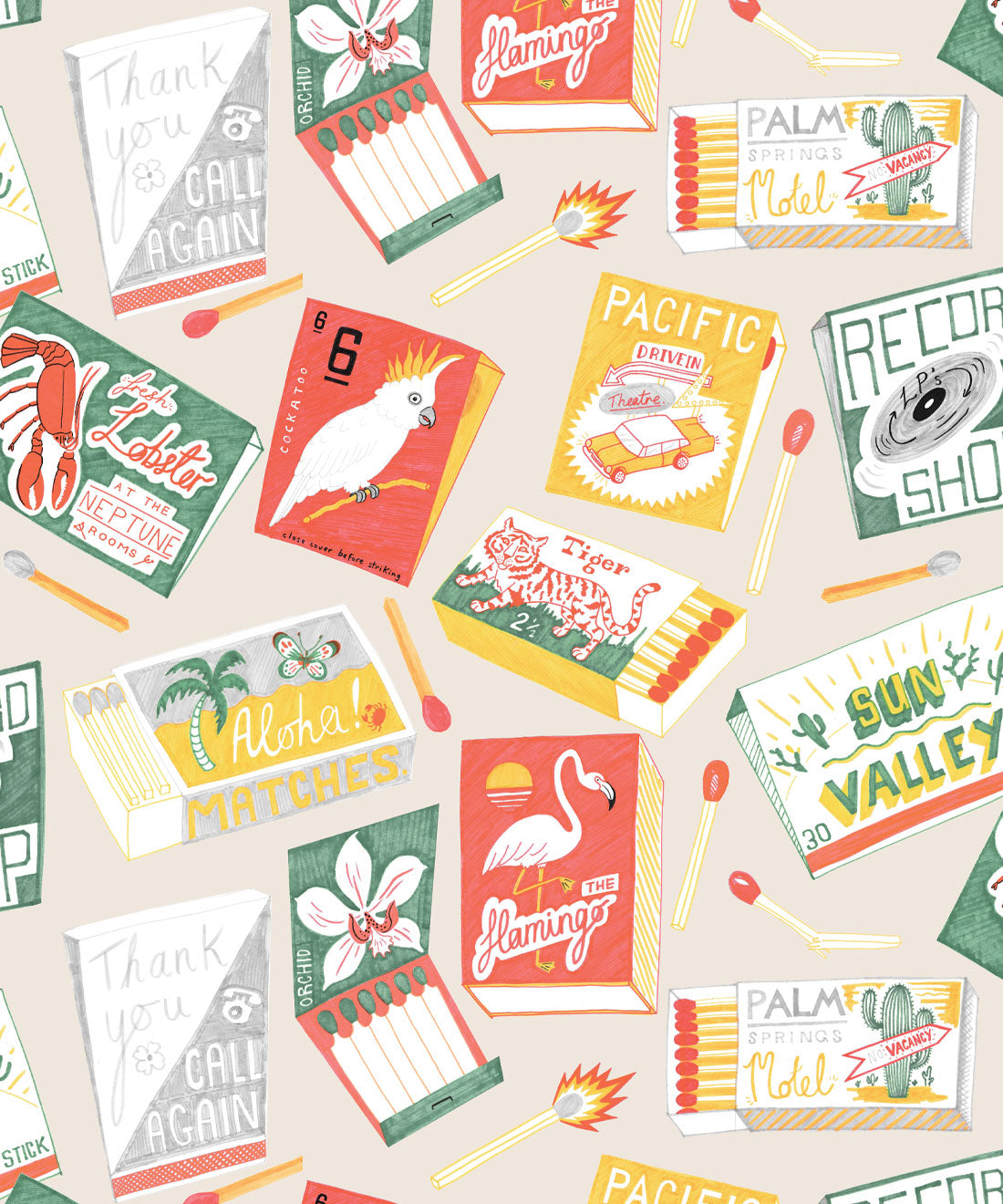 Match Books Wallpaper, Neutral