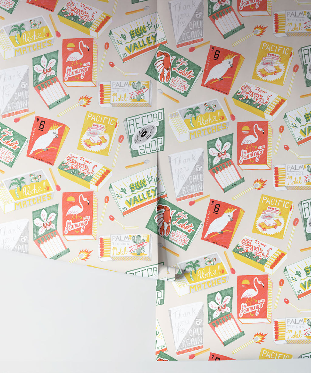 Match Books Wallpaper, Neutral