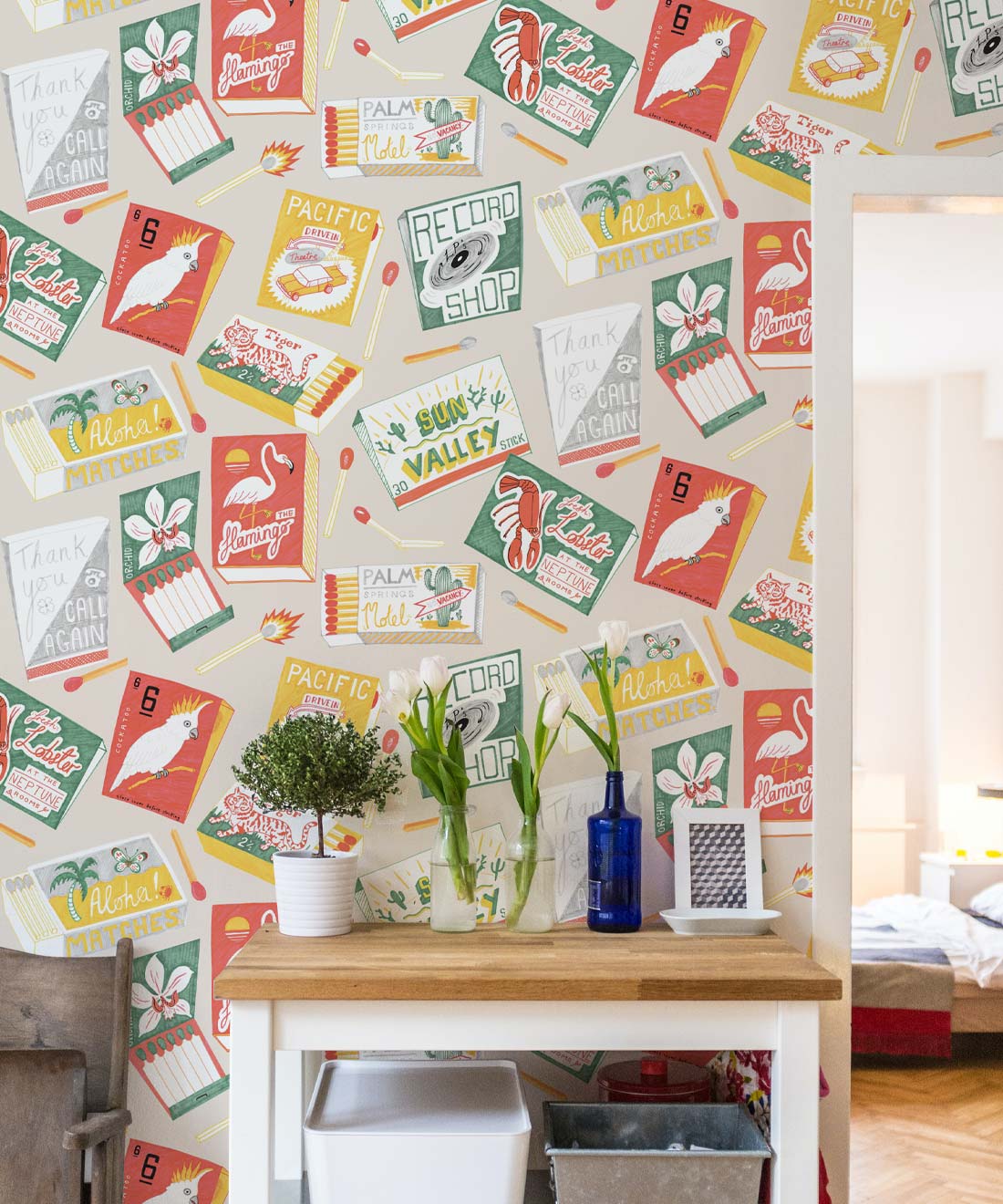Match Books Wallpaper, Neutral