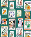Seed Packets Wallpaper, Teal