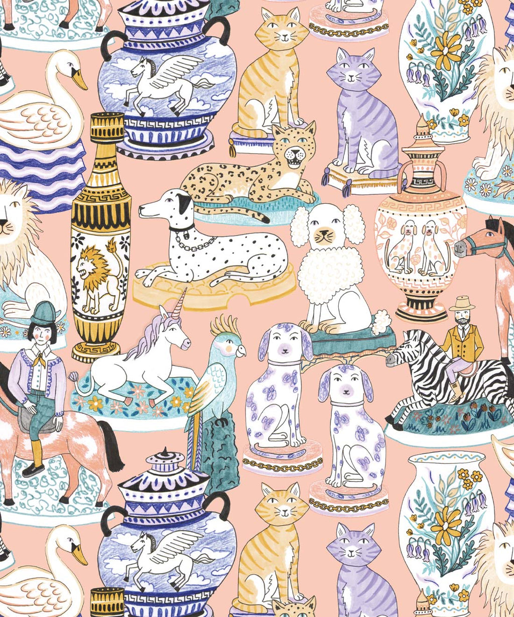 Ceramics Wallpaper, Coral