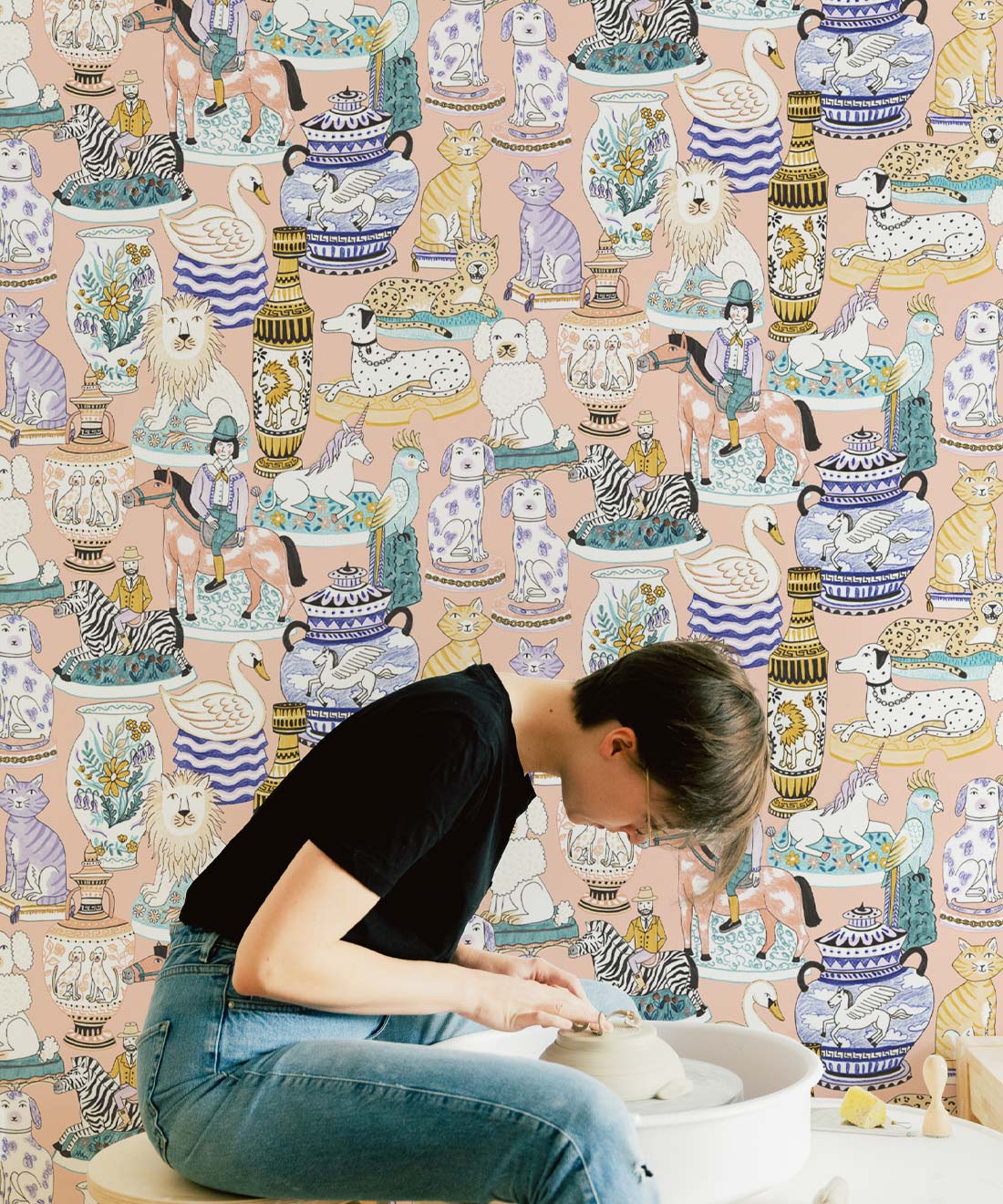 Ceramics Wallpaper, Coral