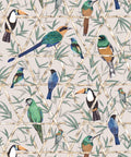 Bamboo Birds Wallpaper, Mushroom