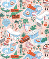 Pool Party Wallpaper, Coral