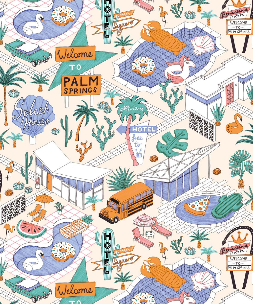 Pool Party Wallpaper, Neutral