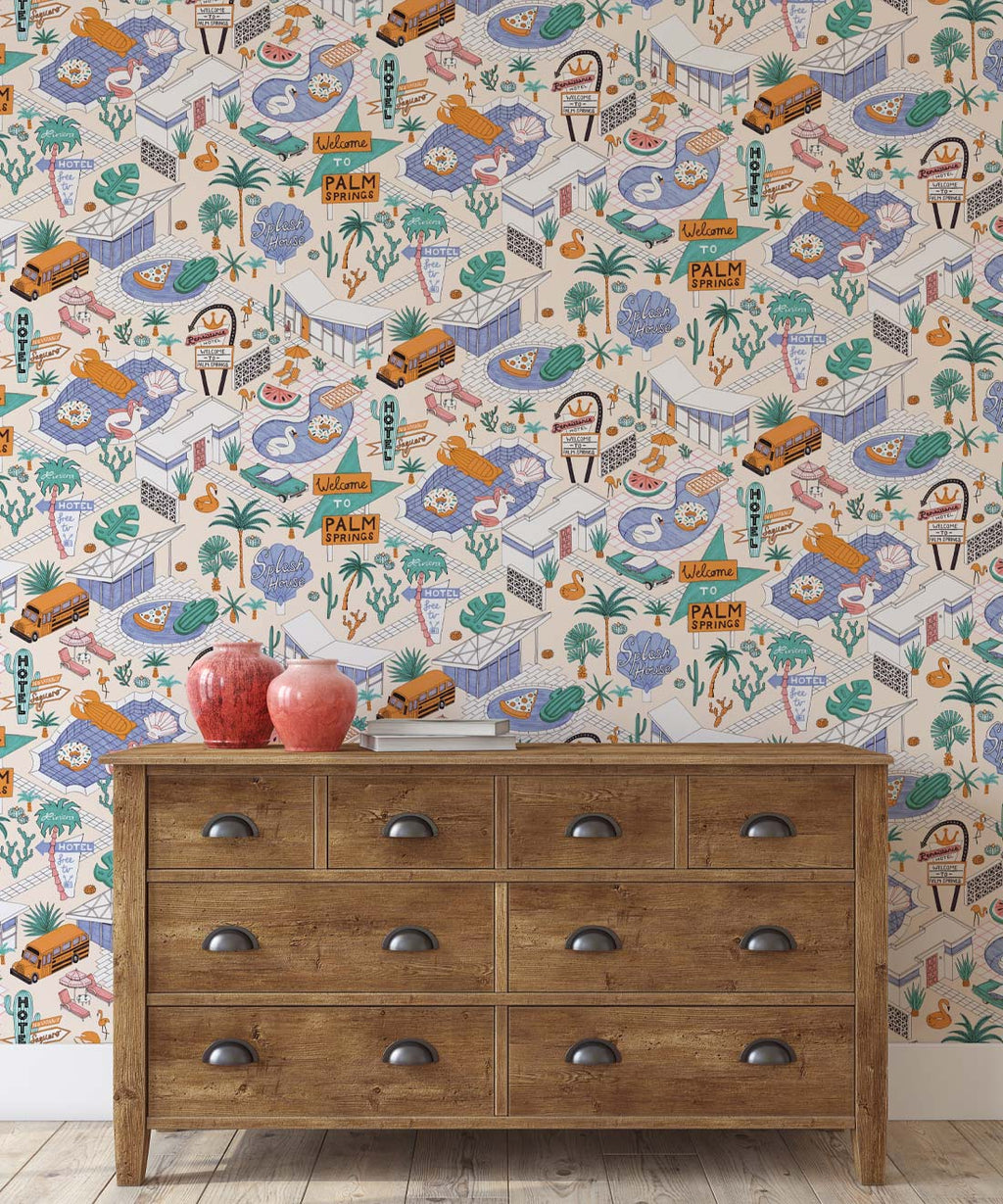 Pool Party Wallpaper, Neutral