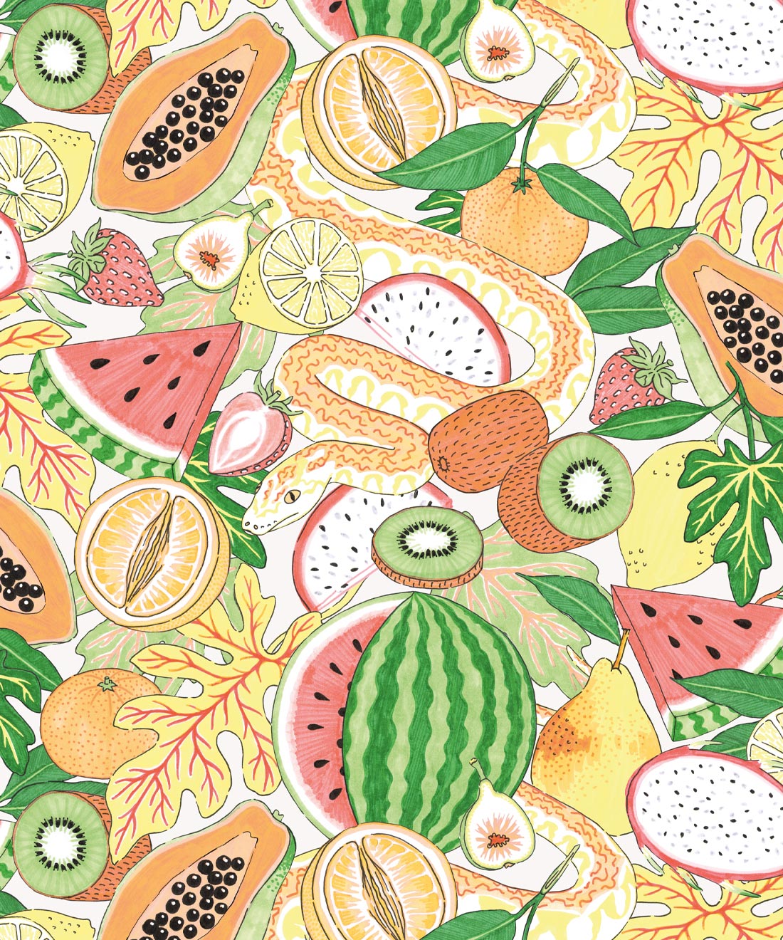 Fruity Wallpaper, Orange
