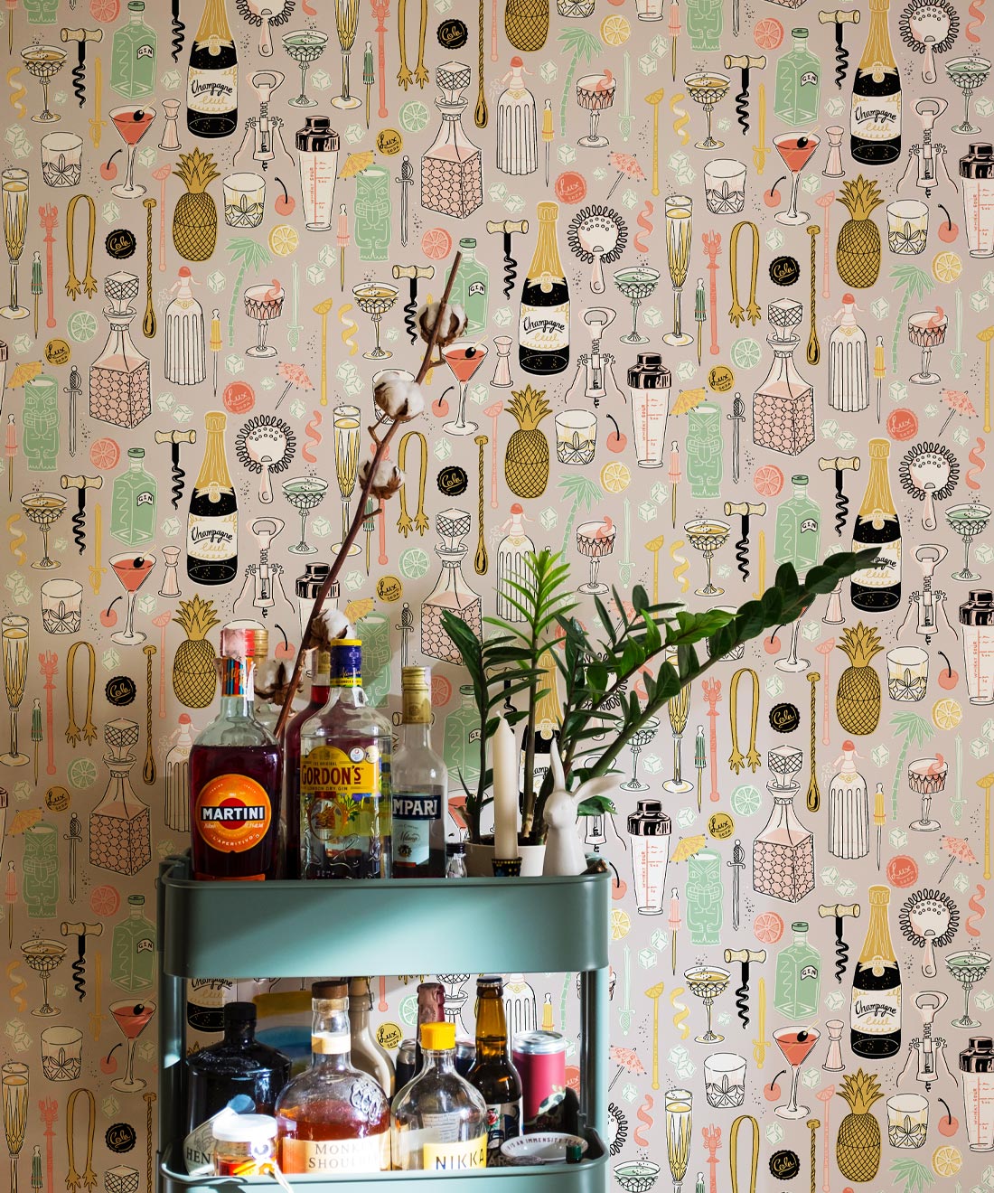 Cocktails Wallpaper, Neutral