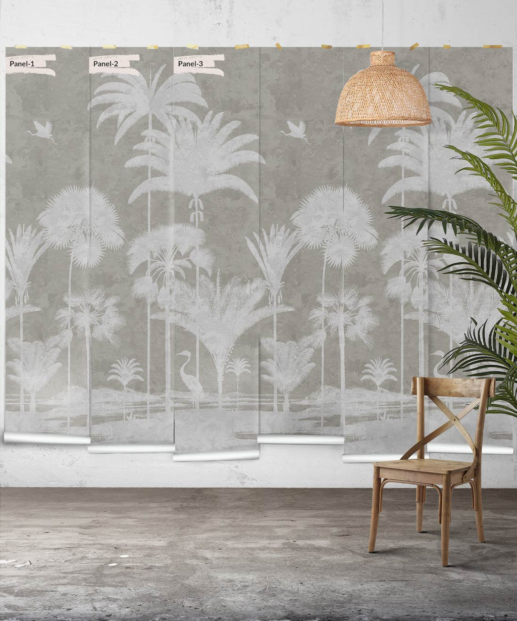 Shadow Palms Mural, Beige