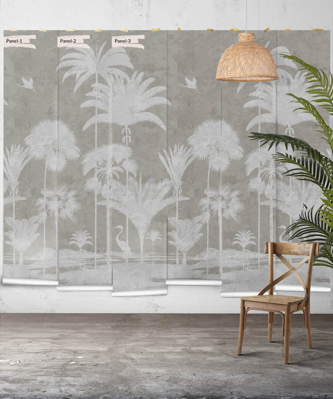 Shadow Palms Mural, Beige