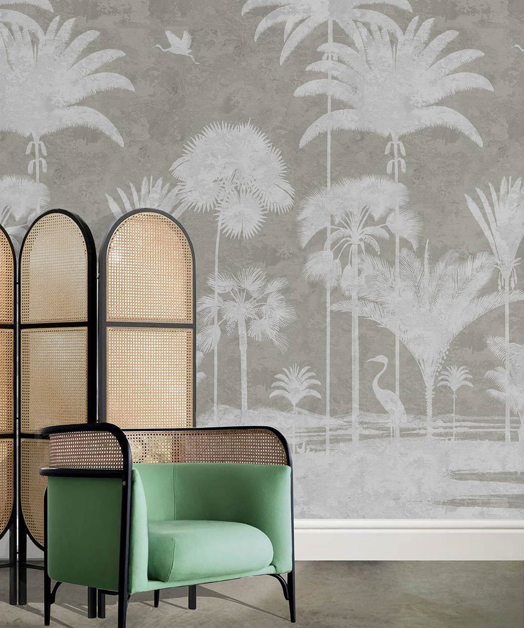 Shadow Palms Mural, Beige