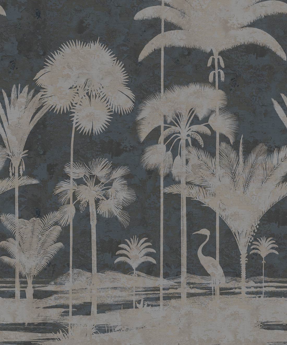 Shadow Palms Mural, Navy