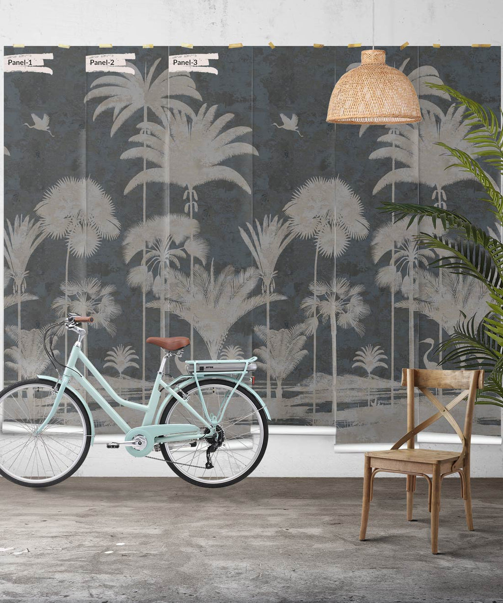 Shadow Palms Mural, Navy