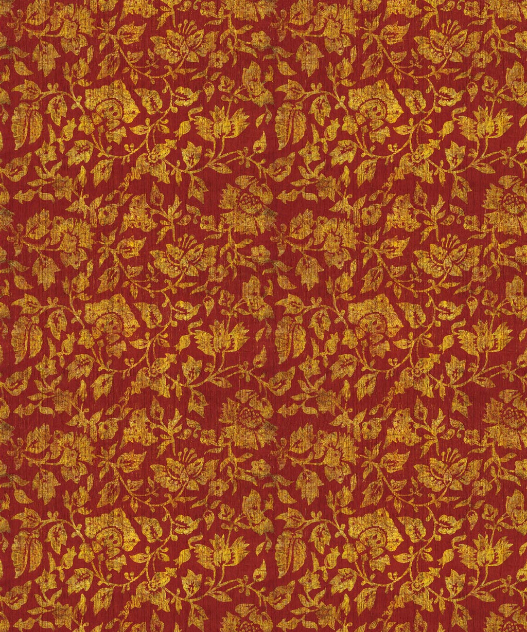 Damask Bloom Wallpaper, Burgundy