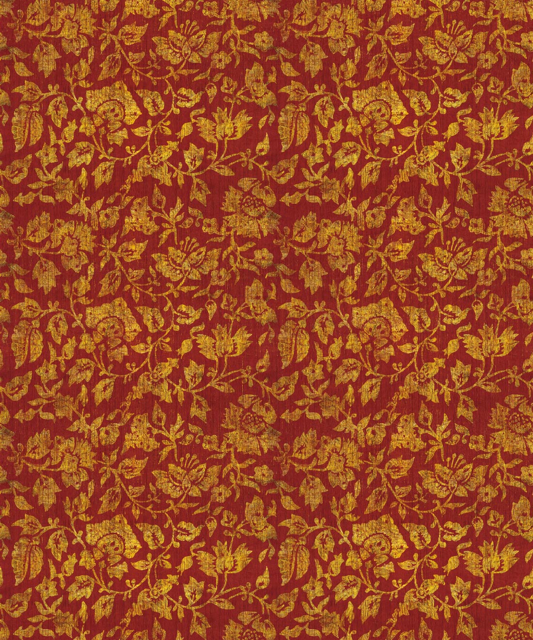 Damask Bloom Wallpaper, Burgundy