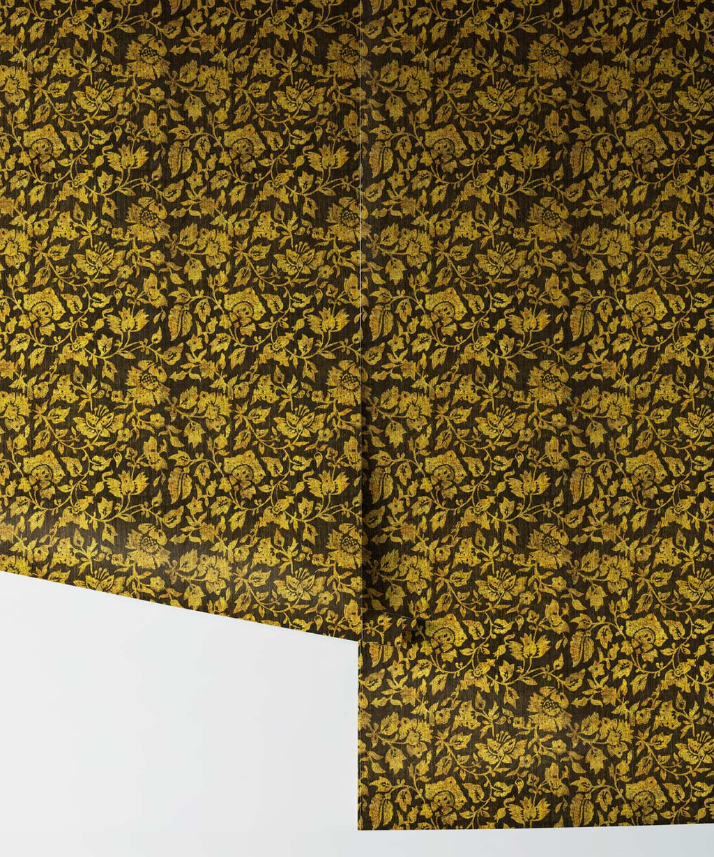 Damask Bloom Wallpaper, Charcoal