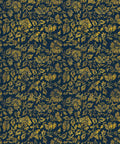 Damask Bloom Wallpaper, Prussian