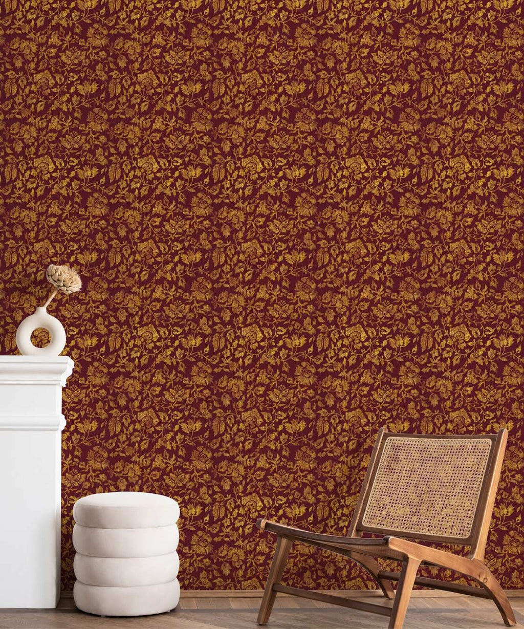 Damask Bloom Wallpaper, Velvet