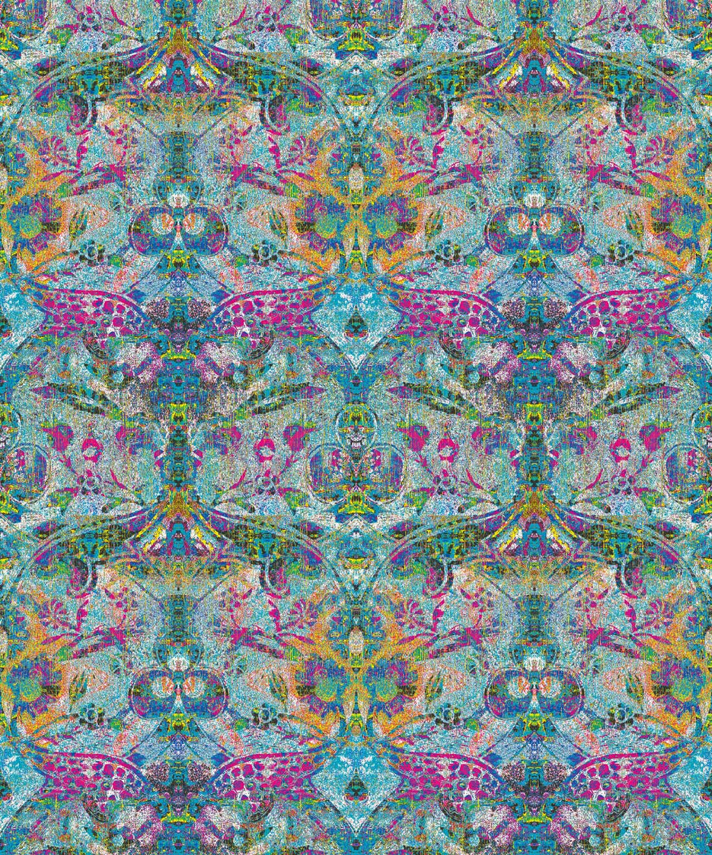 Damask Pomegranate Wallpaper, Jade