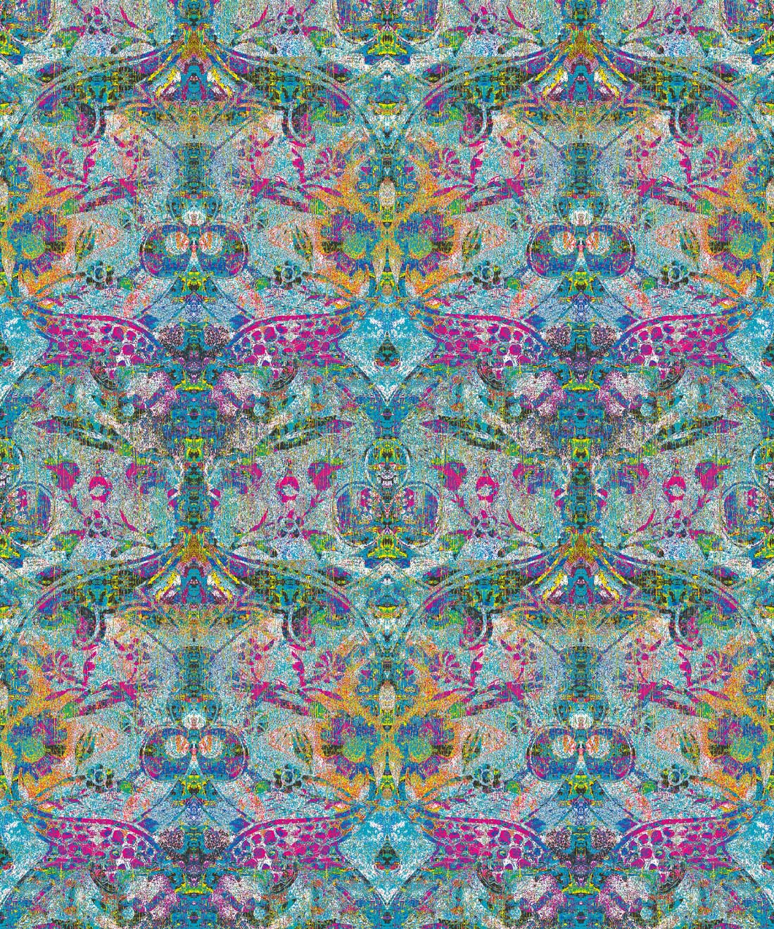 Damask Pomegranate Wallpaper, Jade