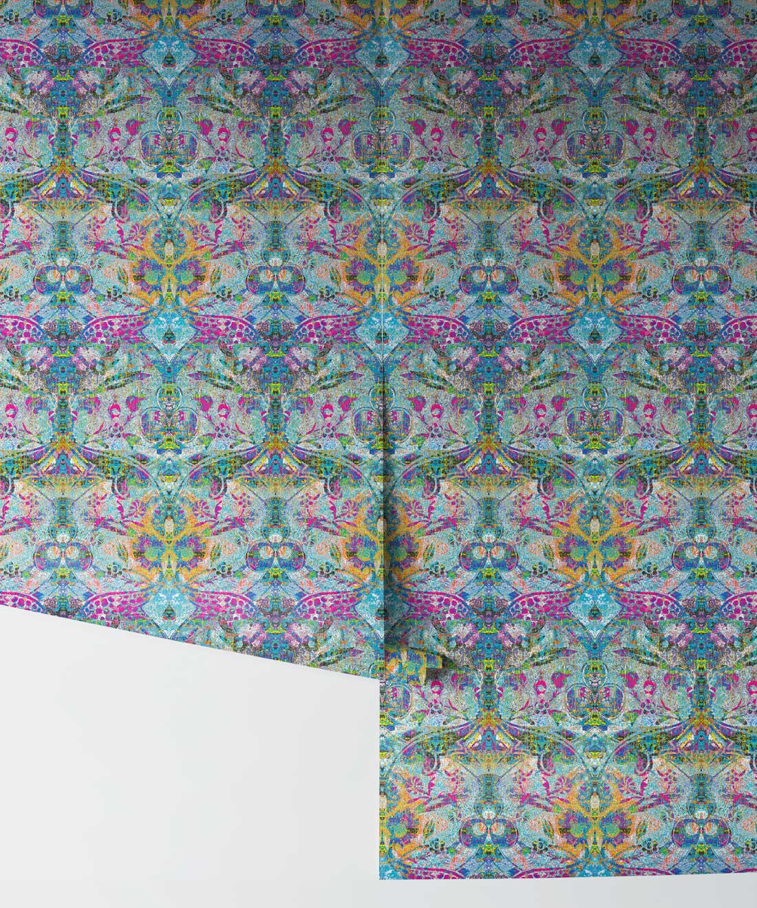 Damask Pomegranate Wallpaper, Jade