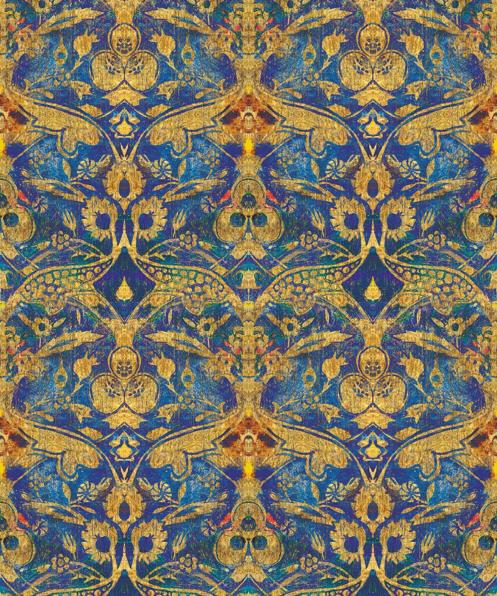Damask Pomegranate Wallpaper, Lapis
