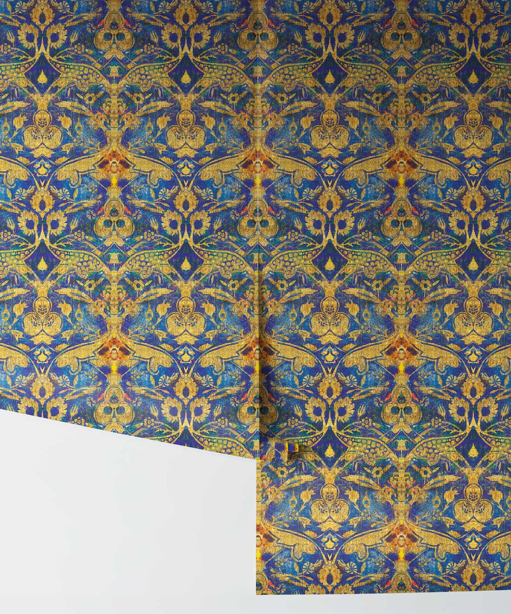Damask Pomegranate Wallpaper, Lapis